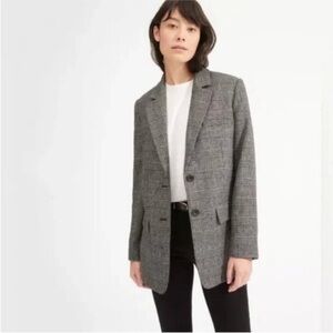 NWT Everlane Classic Gray Glen Plaid Blazer